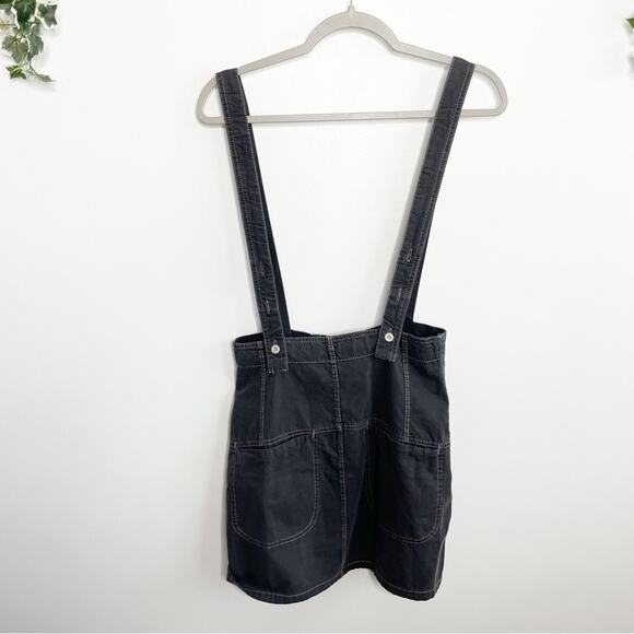 FREE PEOPLE Gray Overall Button Up Skirt Size 4 - Picture 7 of 7